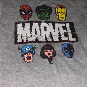 Marvel gray boys t shirt size 5/6
